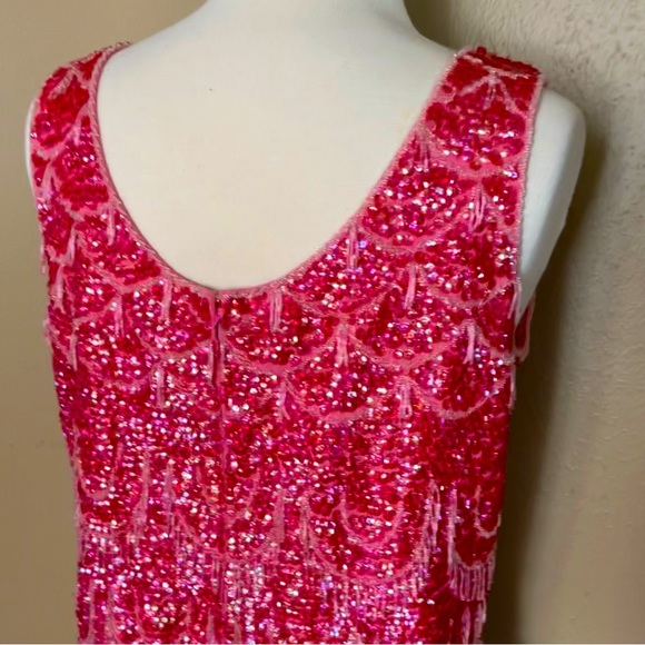 ❤️‍🔥Vintage 1960s Zephyr Wool Camisole Fully beaded & Sequins - Picture 3 of 7